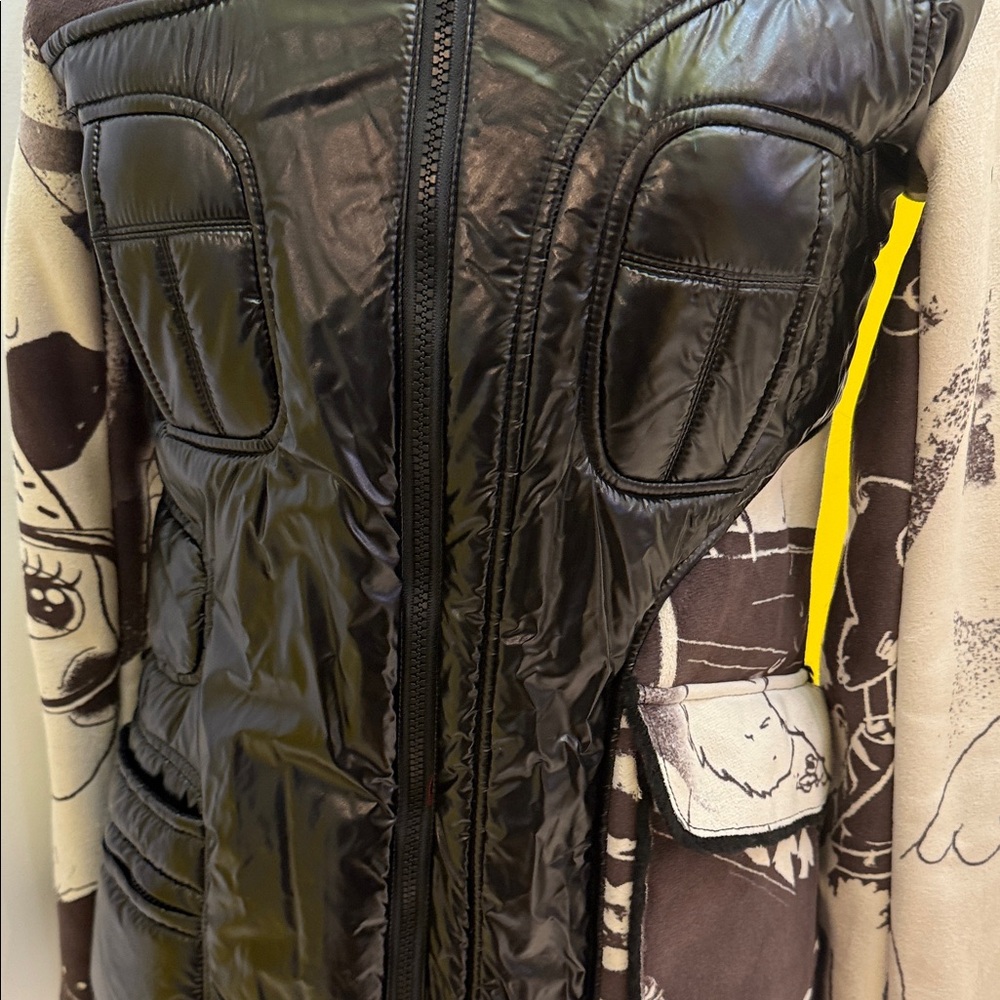 Custo Barcelona -RARE Stylish Black and cream Women's puffer coat - Picture 3 of 11